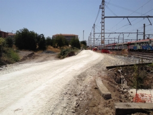 Acondicionamiento de via lateral en estación de trenes de Sant Vicenç de Calders