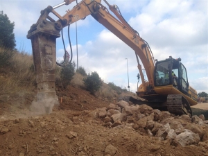 Excavación en roca en L&#039;Hospitalet de l&#039;Infant