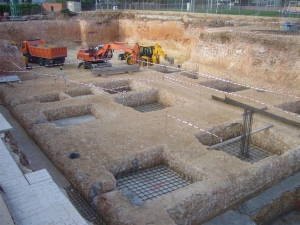 Obras de cimentación Residencia Ponent