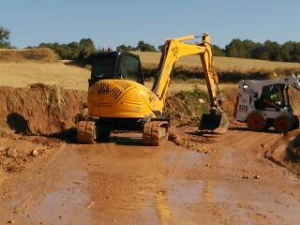 Limpieza de barro y desprendimiento de piedras