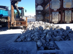 Demolición de pavimento en las instalaciones de Bayer