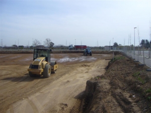 Preparación del terreno para edificación en el Polígono Tecnoparc