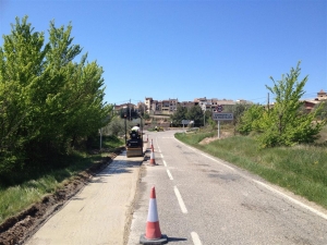 Mantenimiento de tramo de carretera en Cornudella de Montsant